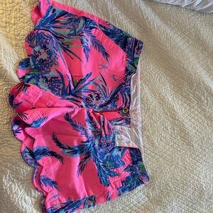 Lilly Pulitzer Pink and Gold Trim Shorts